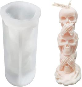 img 4 attached to Skull Candle Molds: Create Unique 3D Skull Candles with Halloween Candy Molds