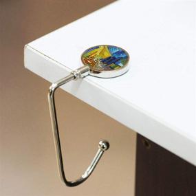 img 3 attached to Cheliz Purse Hook Set Of 3 - Hanger Table Hanger Holder Womens Bag Storage (Long3-Van Gogh)