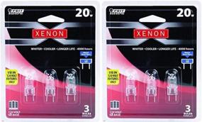 img 1 attached to 💡 Feit Electric BPXN20/G8/3 Xenon 20-Watt Light Bulb (Pack of 2) - 6 Bulbs Total, 120V G8 Base, Comparable to Halogen, Long-lasting for 4000 Hours