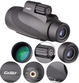 img 1 attached to 🔭 Gosky 12X50 High Power Prism Monocular with Smartphone Holder and Handheld Tripod Kit – Waterproof/Fog-Proof/Shockproof Grip Scope – Ideal for Hiking, Hunting, Climbing, Birdwatching, Wildlife Observation, and Scenic Views
