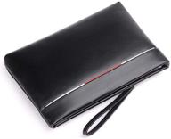 👜 stylish men's tote leather business organizer checkbook: the perfect accessory for professionals логотип