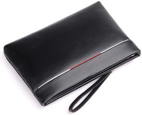 img 4 attached to 👜 Stylish Men's Tote Leather Business Organizer Checkbook: The Perfect Accessory for Professionals