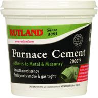 32 fl oz 🏭 black furnace cement by rutland products logo