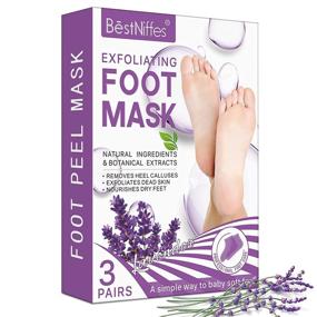 img 1 attached to 👣 Lavender-Scented Foot Peeling Mask: Exfoliating Callus Peel Booties for Soft, Callus-Free Feet