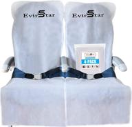 🪟 disposable airplane seat covers - recyclable pack of 4 for airplane, train, bus, office, movie theatre, and rental car, in white logo