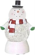 ❄️ 7.5 inch led snowman swirl glitter dome: festive decorative snow globe for tabletop logo