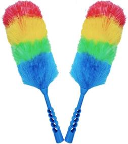img 4 attached to Upgrade 2 Pack Tockrop 19” Static Duster - Washable & Bendable, More Fibers, Bigger Head, Minimal Fiber Loss