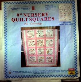 img 1 attached to Jack Dempsey Needle Art 30021 Nursery Girls Quilt Blocks: 12 White 9x9-Inch Blocks