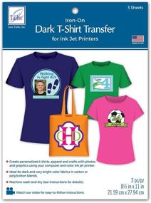 img 1 attached to 👕 June Tailor Dark T-Shirt Inkjet Transfers, 8-1/2" x 11", 3-Pack - JT855