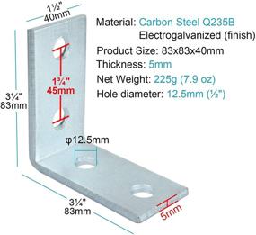 img 1 attached to Connector Bracket Distance Thickness Galvanized