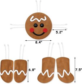 img 2 attached to 🎄 Christmas Wreath Attachments: Gingerbread Man Embellishment Kit for Holiday DIY Wreath Decorations - Plush Hanging Welcome Sign, Head, Hands, Legs - Perfect for Xmas Home Party & Outdoor Décor