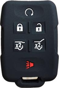 img 1 attached to RPKEY Silicone Key Fob Cover Case Protector for 2015-2016 Chevrolet Suburban Tahoe GMC Yukon M3N-32337100 13577766