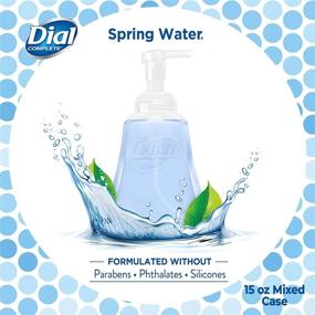 img 1 attached to 🤲 Dial Complete Anti-bacterial Foaming Hand Wash - 60 oz, 4 Pack - Spring Water/Pear Scents, 15 oz Each