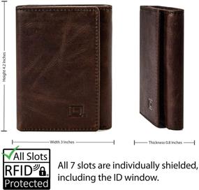 img 1 attached to Slim RFID Blocking Trifold Wallet Men's Accessories