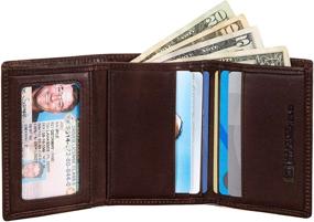 img 3 attached to Slim RFID Blocking Trifold Wallet Men's Accessories