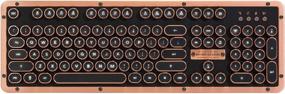 img 4 attached to 🖥️ Vintage Artisan Azio Retro Classic Bluetooth Keyboard: Backlit Leather Mechanical for PC/Mac