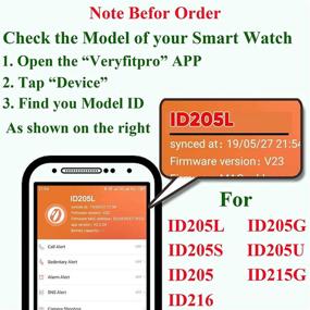 img 3 attached to Sport Nylon Loop Bands Compatible With ID205L Veryfitpro Smart Watch And ID205 ID205G ID205U ID205S ID215G Cell Phones & Accessories