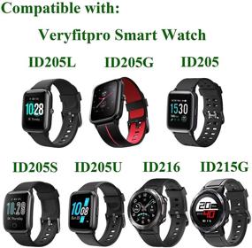 img 2 attached to Sport Nylon Loop Bands Compatible With ID205L Veryfitpro Smart Watch And ID205 ID205G ID205U ID205S ID215G Cell Phones & Accessories