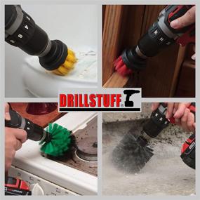 img 3 attached to 🧽 Ultimate Cleaning Combo: Power Scrubbing Brush Set for Drill - Ideal for Shower, Concrete, Kitchen & BBQ Grill