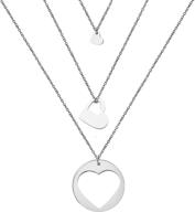 ensianth generations necklace set: heart cutout mother's day gift for grandmother, mother, and daughter logo