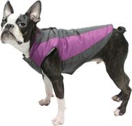 gooby - small dog trekking fleece-lined jacket with water-resistant shell and leash ring логотип