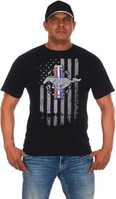 img 4 attached to 🐎 Mustang Pride with JH DESIGN GROUP Men's Ford Mustang T-Shirt: A Patriotic Crew Neck Distressed American Flag Shirt!