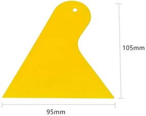 img 3 attached to 🛠️ GUGUGI 4-Pack Yellow Plastic Scraper Tool - Car Vinyl Wrap Squeegee Window Film Squeegee for Removing Air Bubbles, Glass Decals Removal