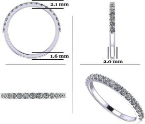 img 3 attached to NANA Sterling Swarovski Band Rhodium Plated Size