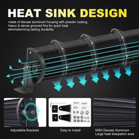 img 2 attached to 🚗 TURBO SII - 32-дюймовая 180 Вт 5D прожекторная и светорассеивающая комбинированная светодиодная гирлянда для внедорожников + 2 светодиодных фары объемом 4 дюйма и мощностью 60 Вт + Комплект проводки для грузовиков, квадроциклов, УТВ, Polaris Ranger, RZR, Jeep, Toyota, Ford, гольф-кара, лодок.