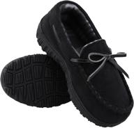nccb moccasin slippers: non-slip outdoor boys' shoes for comfy slippers logo