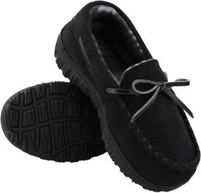img 4 attached to NCCB Moccasin Slippers: Non-Slip Outdoor Boys' Shoes for Comfy Slippers