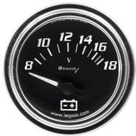 📊 equus 7268 2-inch chrome voltmeter with black dial: accurate monitoring for your 12v system logo