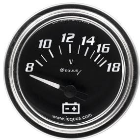 img 1 attached to 📊 Equus 7268 2-Inch Chrome Voltmeter with Black Dial: Accurate Monitoring for Your 12V System