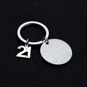 img 1 attached to 🎉 FUSTMW 21st Birthday Keychain: Celebrate Turning 21 with Happy Birthday Jewelry and Inspirational Gifts