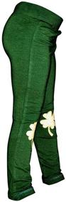 img 1 attached to Stylish Baby Girls' St Patrick's Day Leggings with Gold Clover Accent