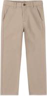 👖 chaps school uniform chino burnished pants - stylish boys' clothing! logo