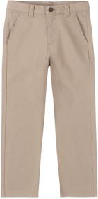 img 3 attached to 👖 Chaps School Uniform Chino Burnished Pants - Stylish Boys' Clothing!