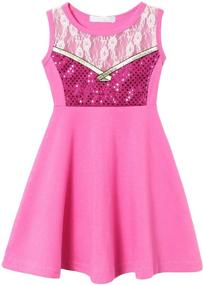 img 4 attached to Хлопковые принцесса платья для маленьких девочек - Коллекция одежды