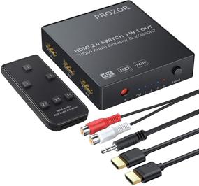 img 4 attached to 🔁 HDMI 2.0 Switch with Audio Extractor - HDR 4K@60Hz YUV 4:4:4 - HDMI to Optical Toslink SPDIF + Analog 3.5mm Headphone Stereo Audio Converter