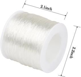 img 3 attached to Clear Amariver 1.2mm Elastic Stretch Bead Cords - Transparent Bracelet String Threading Line for DIY Jewelry Making & Accessories