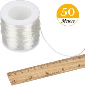 img 2 attached to Clear Amariver 1.2mm Elastic Stretch Bead Cords - Transparent Bracelet String Threading Line for DIY Jewelry Making & Accessories