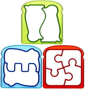 img 1 attached to 🥪 Munchkin Silly Sandwich Cutters - Multicolor - 3 ct: Add Fun Shapes to Your Sandwiches!