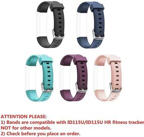 img 3 attached to Enhance Your Tracker: NewBull ID115U Replacement Wristbands for Women and Men – Adjustable Straps Set for ID115U/ID115UHR Activity Tracker