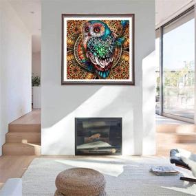 img 4 attached to 🦉 Mandala Owl Full Drill Diamond Painting Kit, Colorful Animal DIY Paint with Diamonds, Rhinestone Embroidery Craft for Home Room Decoration, 12x12 inch