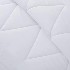 img 1 attached to NexHome Microfiber Lightweight Comforter White Sawtooth