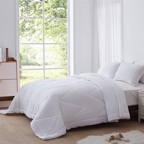 img 2 attached to NexHome Microfiber Lightweight Comforter White Sawtooth