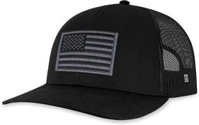 img 3 attached to 🧢 HAKA American Flag Hat - USA Trucker Hat for Men & Women - Adjustable Baseball Cap - Mesh Snapback - Durable Outdoor Hat
