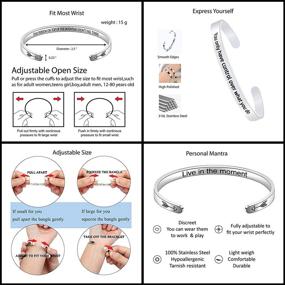 img 1 attached to 💎 МоиСокровище Вдохновляющие Браслеты: браслеты-запонки из нержавеющей стали в подарок для женщин, мужчин и подростков - украшения с мотивационными цитатами для дружбы и поддержки - вместе с подарочным ящиком.