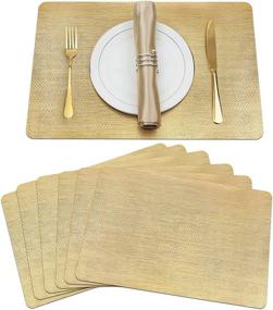 img 4 attached to 💦 Waterproof Heat Resistant Restaurant Placemats by DECORKC