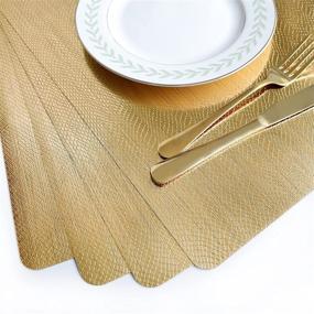 img 3 attached to 💦 Waterproof Heat Resistant Restaurant Placemats by DECORKC